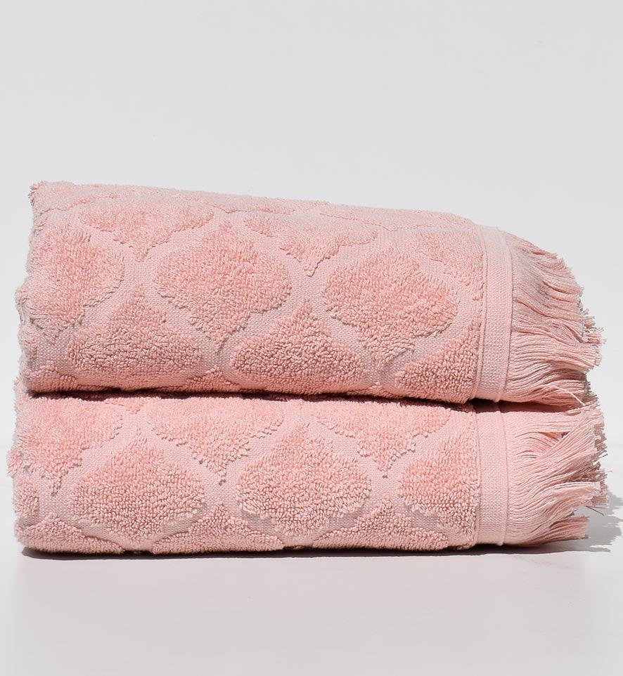 Serviette invité ELYSSA saumon 