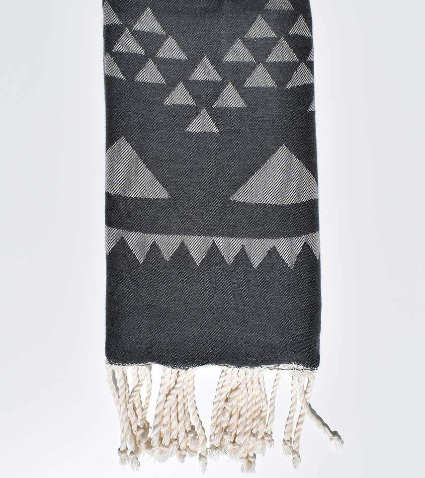 Fouta bohémian gris ardoise 