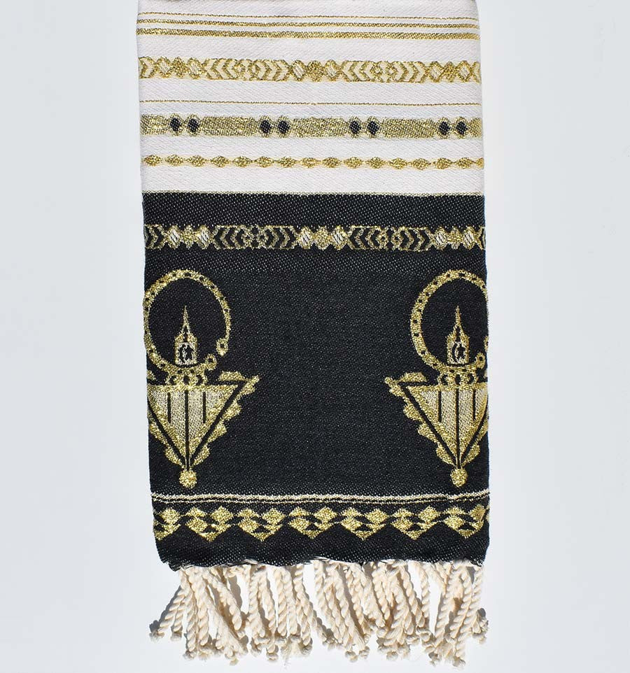 Fouta khlela noir 
