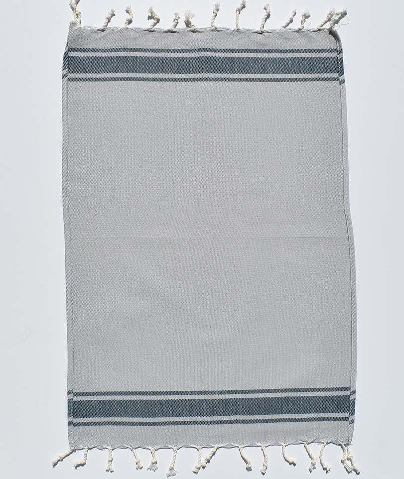 Mini fouta plate bleu gris avec rayures 