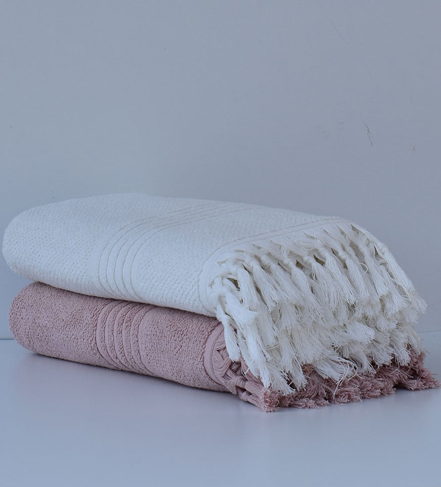 Serviette de bain LYNN saumon 