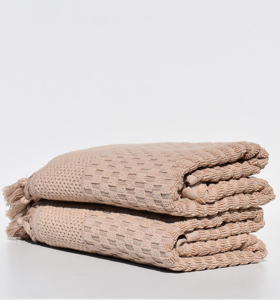 serviette invité HANNIBAL beige foncé 