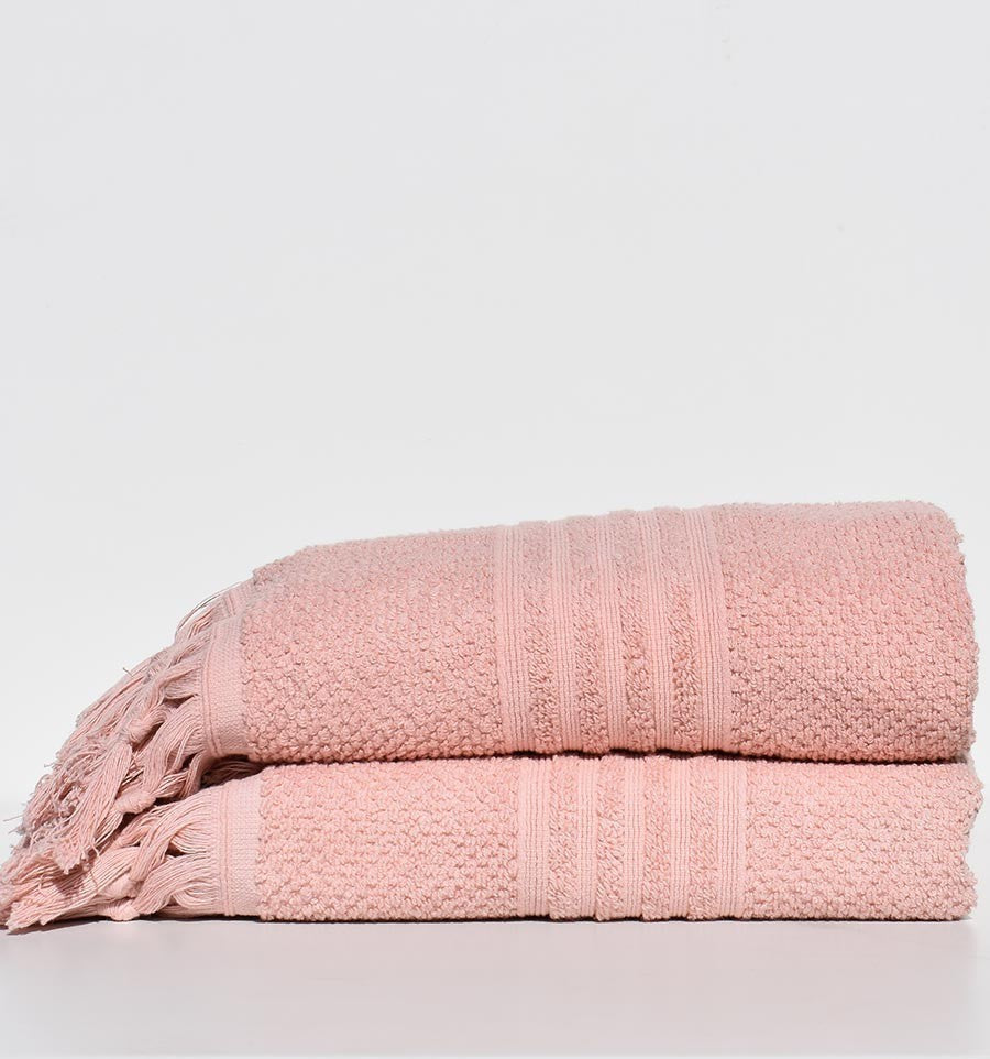 Serviette invité HANNIBAL  saumon 