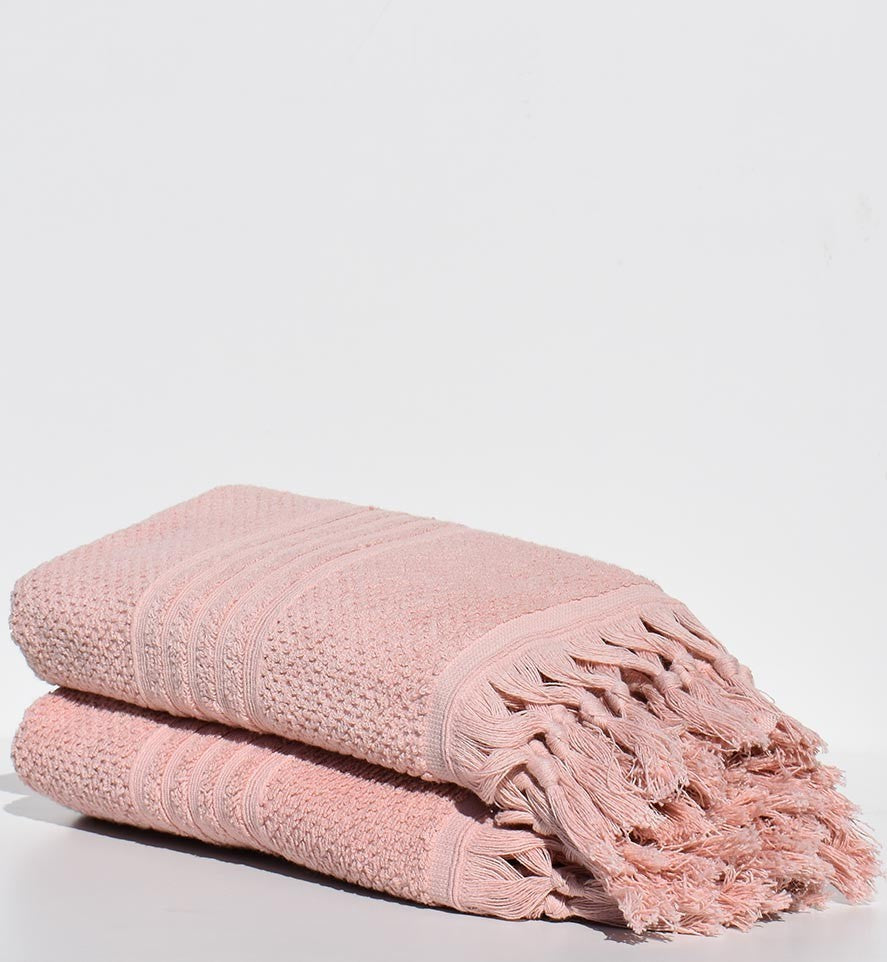 Serviette invité HANNIBAL  saumon 