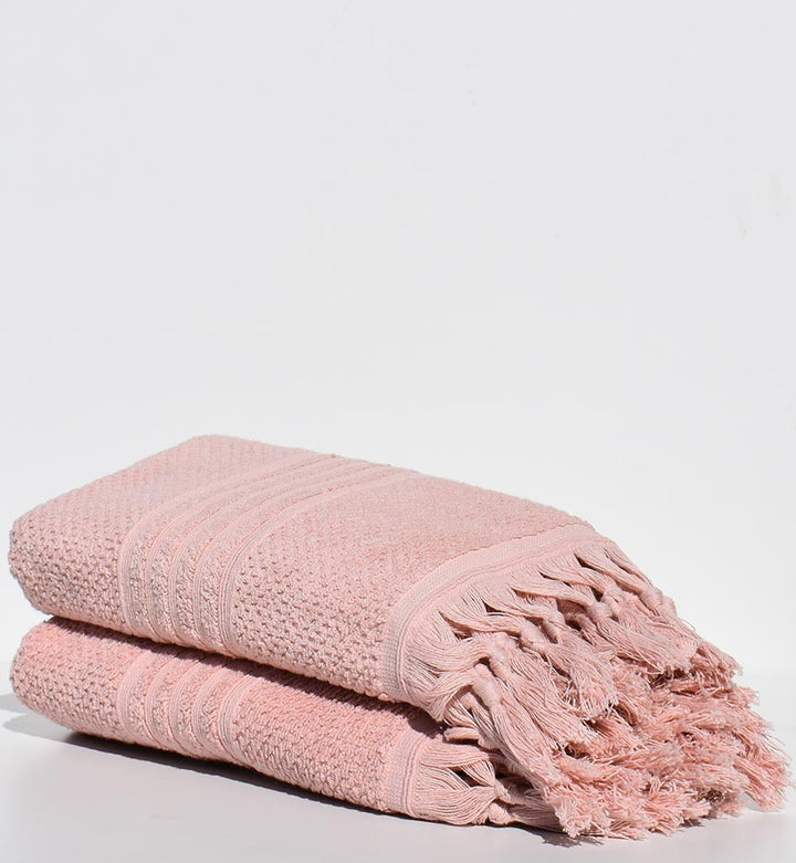 Serviette invité HANNIBAL  saumon 