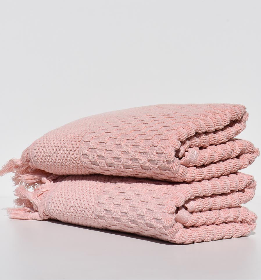 Serviette invité HAMILCAR saumon 