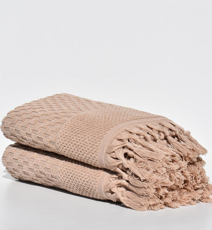 Serviette invité HAMILCAR beige foncé 