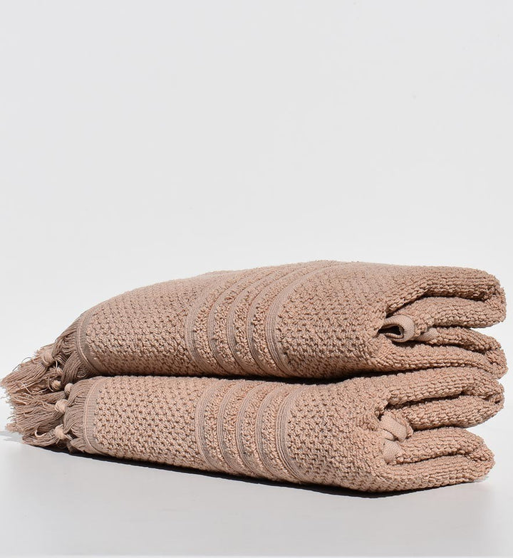 serviette invité HANNIBAL beige foncé 