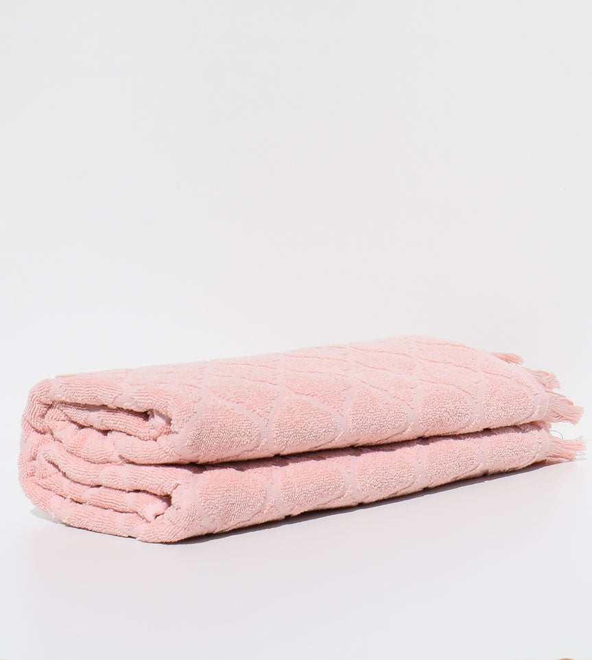 Draps de bain  Elyssa saumon 