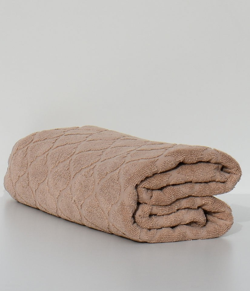 Draps de bain Elyssa beige foncé 