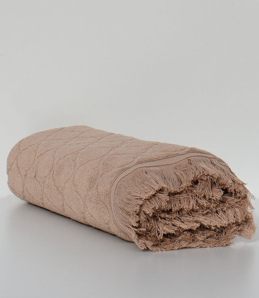 Draps de bain Elyssa beige foncé 