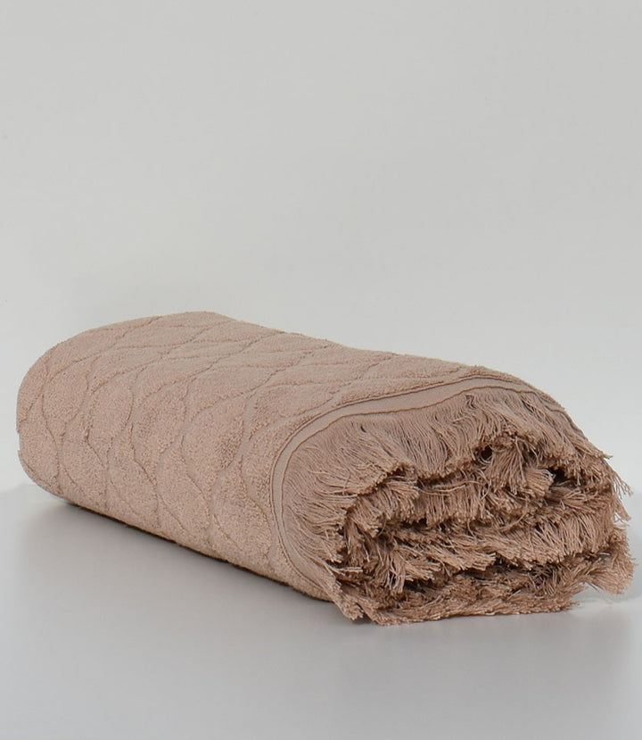 Draps de bain Elyssa beige foncé 