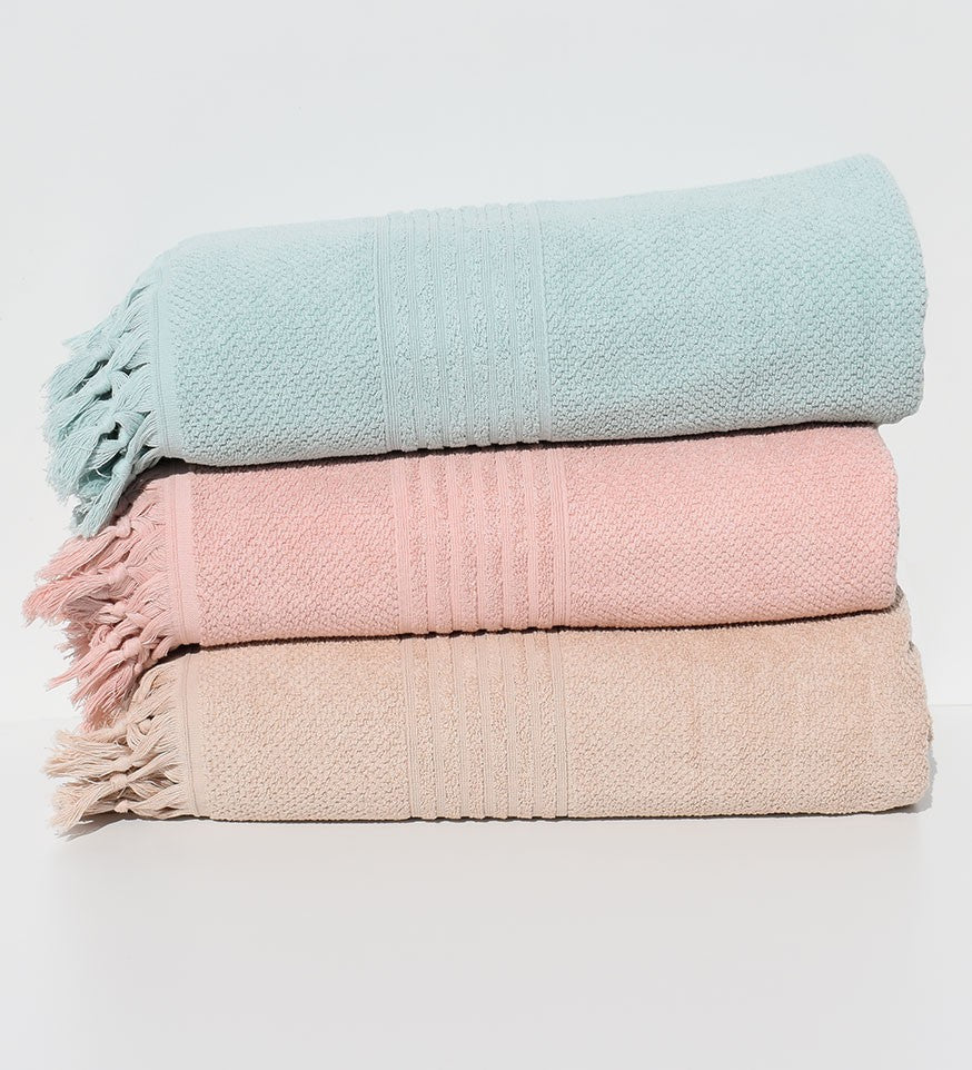 Draps  de bain HANNABAL saumon 