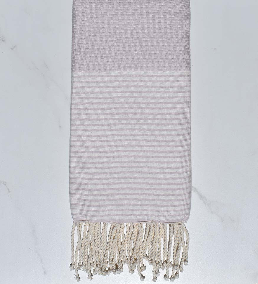 Nid d'abeille rose myrtus à rayures blanches 