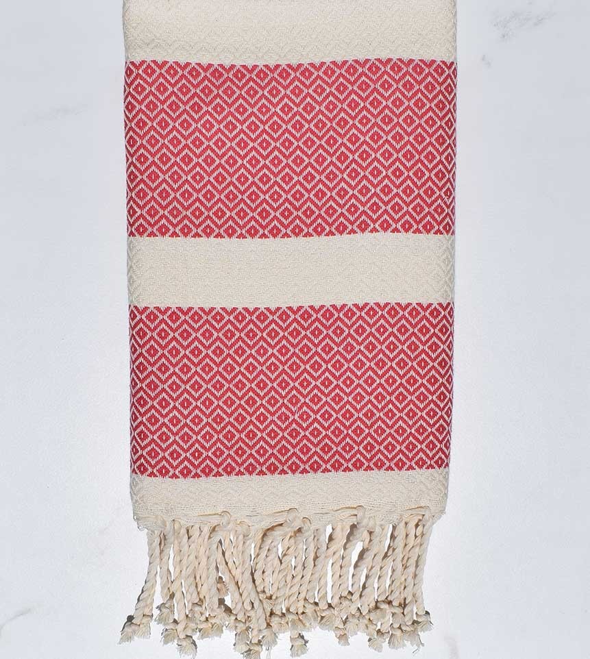 Fouta chevron rose incarnadin 