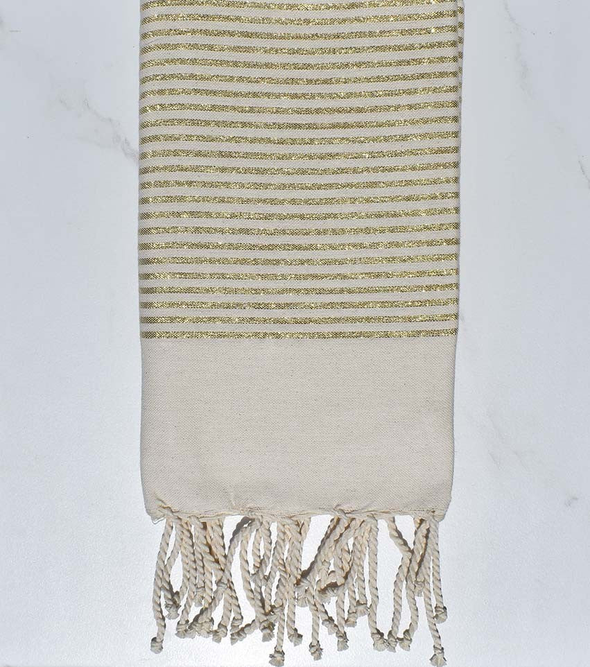 Fouta Lurex plate vert 