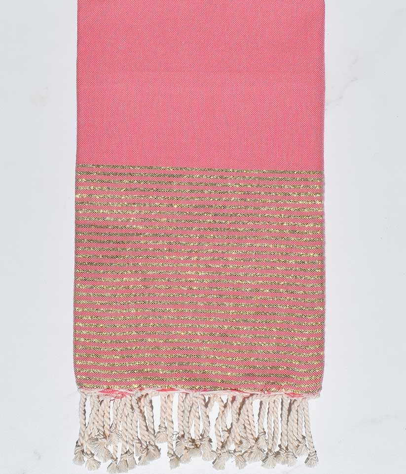 Fouta plate rose moyen argenté Fouta Tunisia - 1