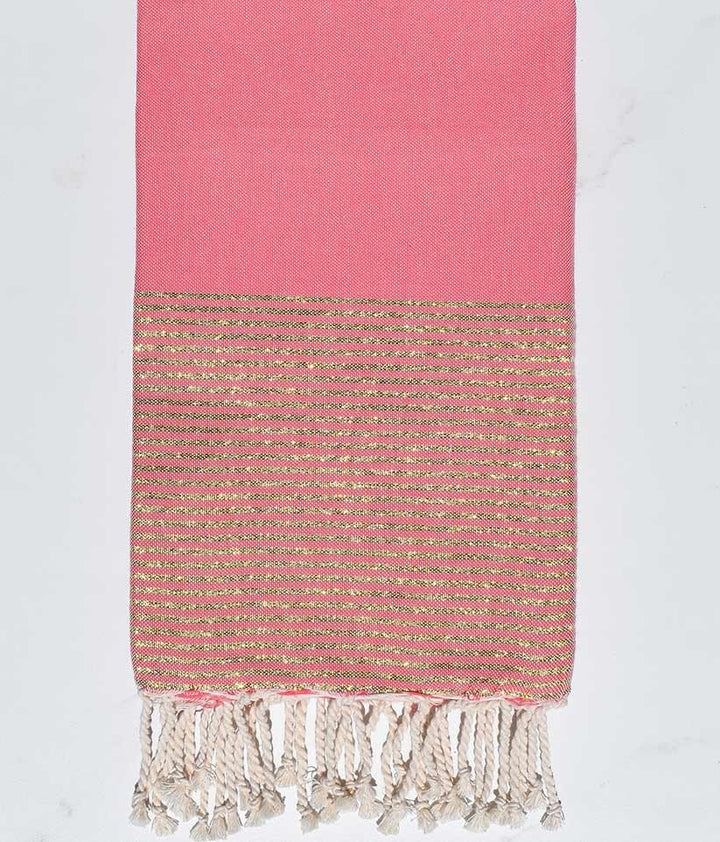 Fouta plate rose moyen argenté Fouta Tunisia - 1