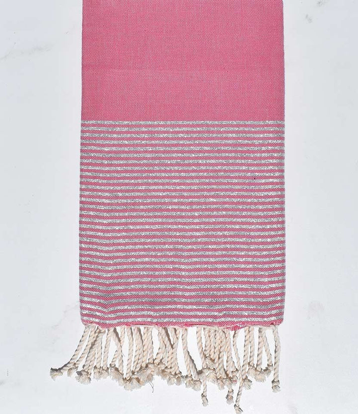 Fouta plate rose moyen argenté Fouta Tunisia - 2