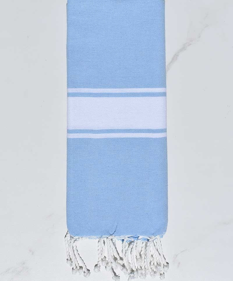 Fouta enfant plate bleu clair  - 1