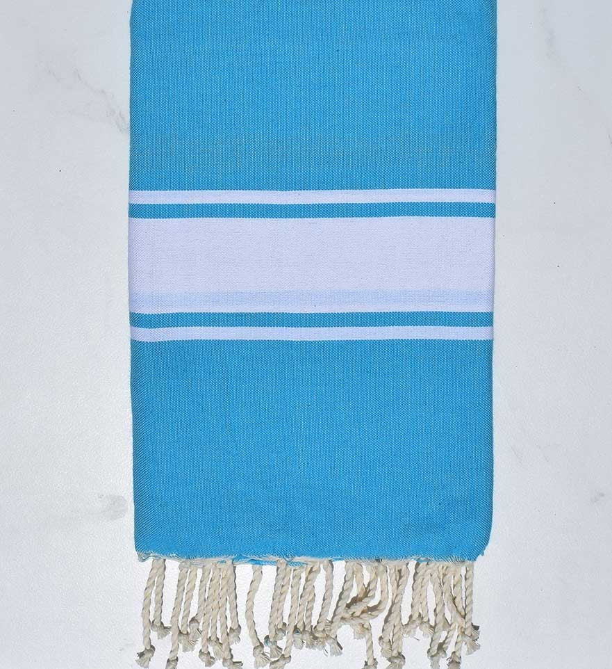 Fouta Plate bleu azur Fouta Tunisia - 2