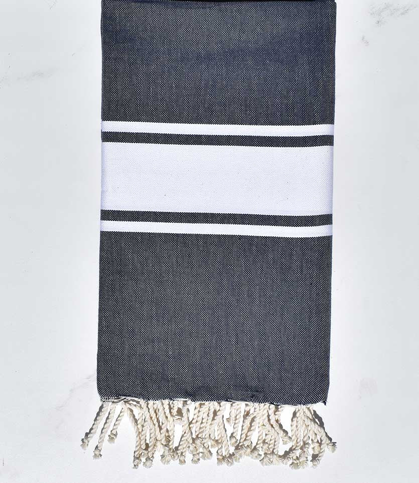 Fouta Plate bleu marine  - 1