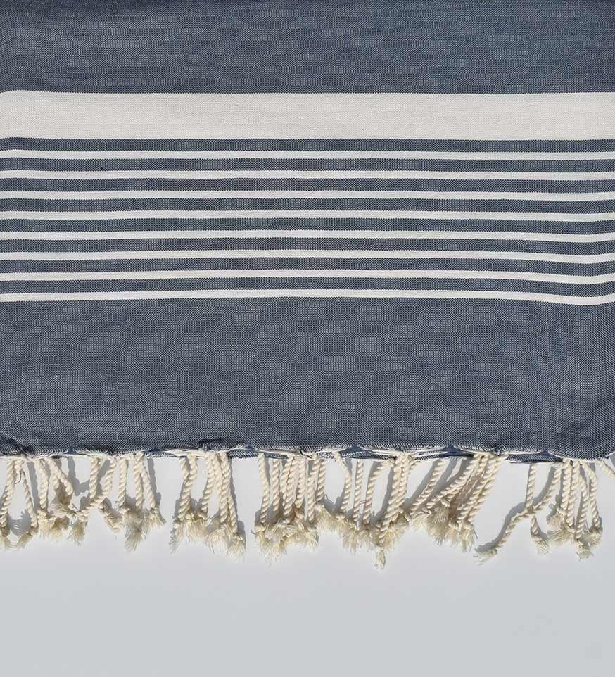 Jeté bleu horizon 2m*2.80m Fouta Tunisia - 1