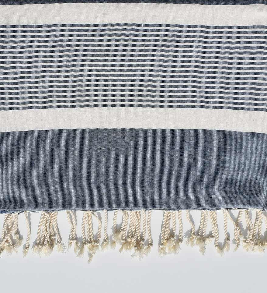 Jeté bleu horizon 2m*2.80m Fouta Tunisia - 2