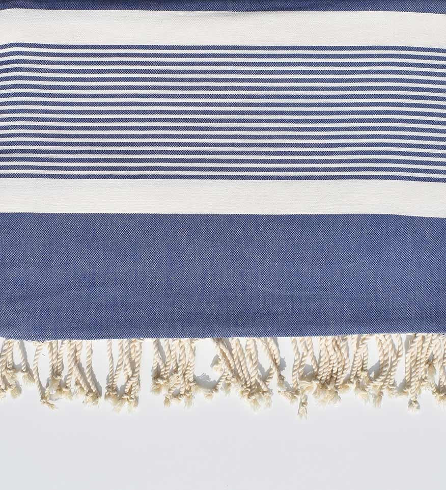 Jeté bleu jean pale 2m*2.80m Fouta Tunisia - 2