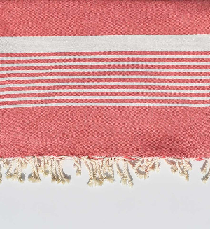 jeté 2m*2.85m couleur incarnat Fouta Tunisia - 1