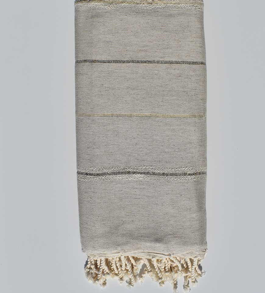 Jeté beige avec lurex doré 2.40m*2.80m  - 1