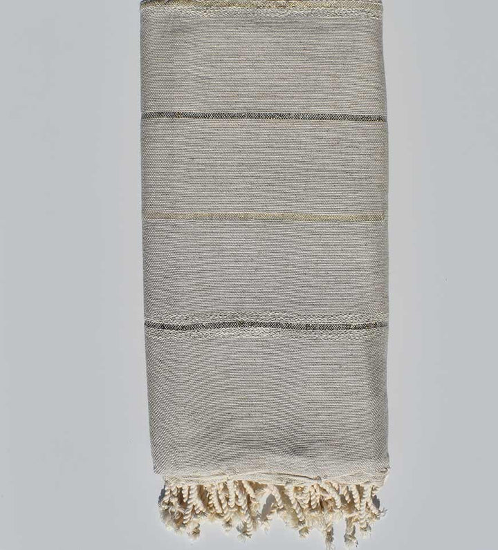 Jeté beige avec lurex doré 2.40m*2.80m  - 1