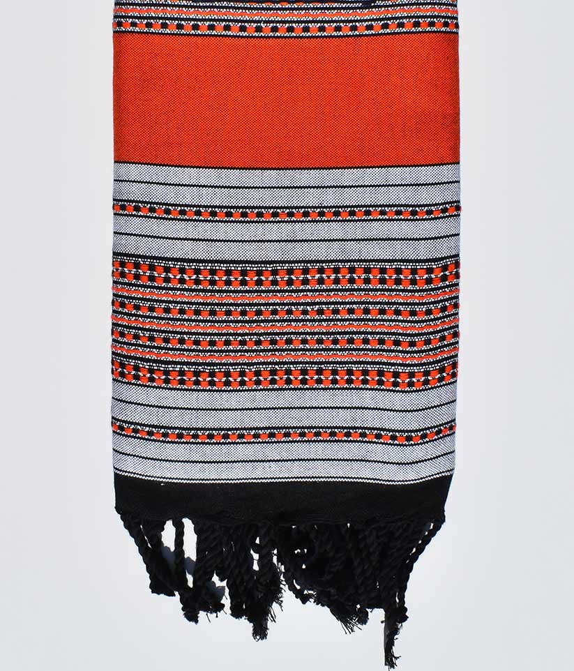 Fouta arabesque orangé Fouta Tunisia - 1