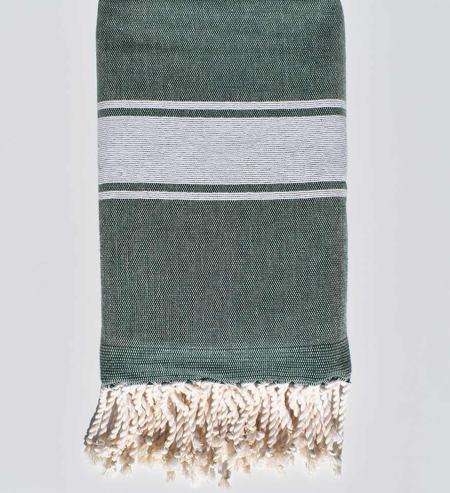 Fouta éponge vert mousse foncé  - 1