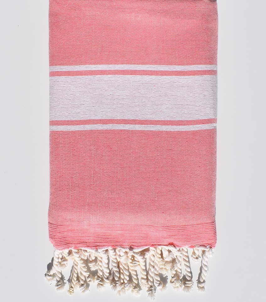 Fouta éponge rose incarnadin  - 1