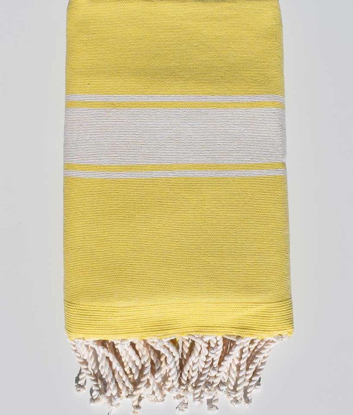 Fouta éponge jaune clair Fouta Tunisia - 1