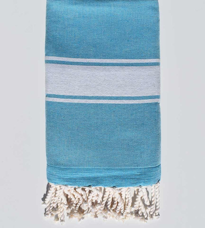 Fouta éponge bleu azur moyen Fouta Tunisia - 1