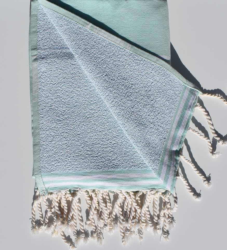 Fouta éponge couleur vert givré Fouta Tunisia - 2