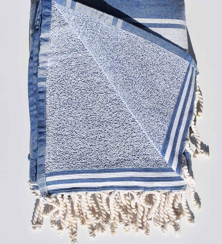 Fouta éponge bleu jean Fouta Tunisia - 2