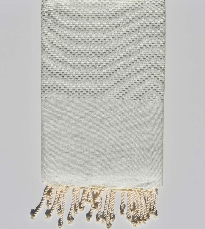 FOUTA nid d'abeille unie vert dragée  - 2