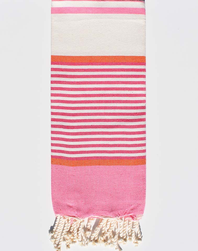 Enfant rose et blanc cassé Fouta Tunisia - 1