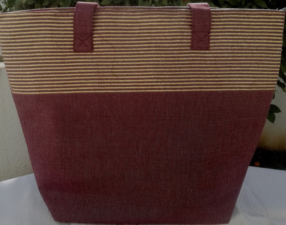 Sac rouge bourgogne avec lurex Fouta Tunisia - 1