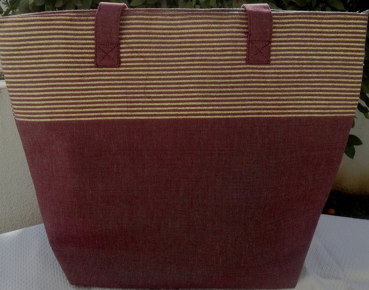 Sac rouge bourgogne avec lurex Fouta Tunisia - 1