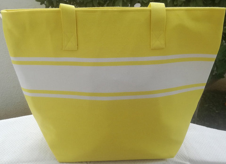 Sac de plage fouta jaune fluo Fouta Tunisia - 1