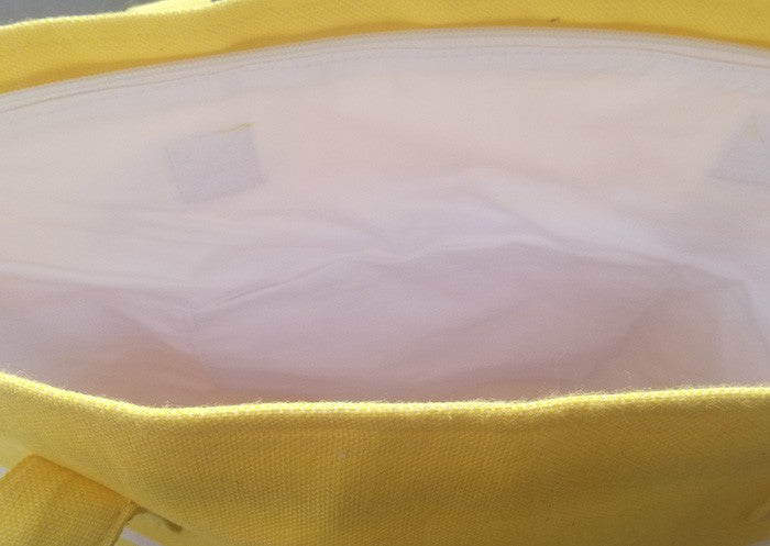 Sac de plage fouta jaune fluo Fouta Tunisia - 2