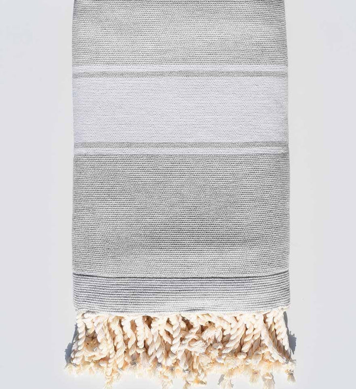 Fouta éponge gris clair Fouta Tunisia - 1