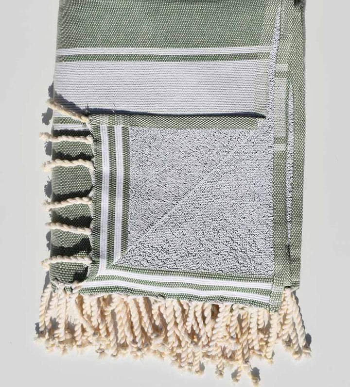 Fouta éponge vert pale Fouta Tunisia - 2