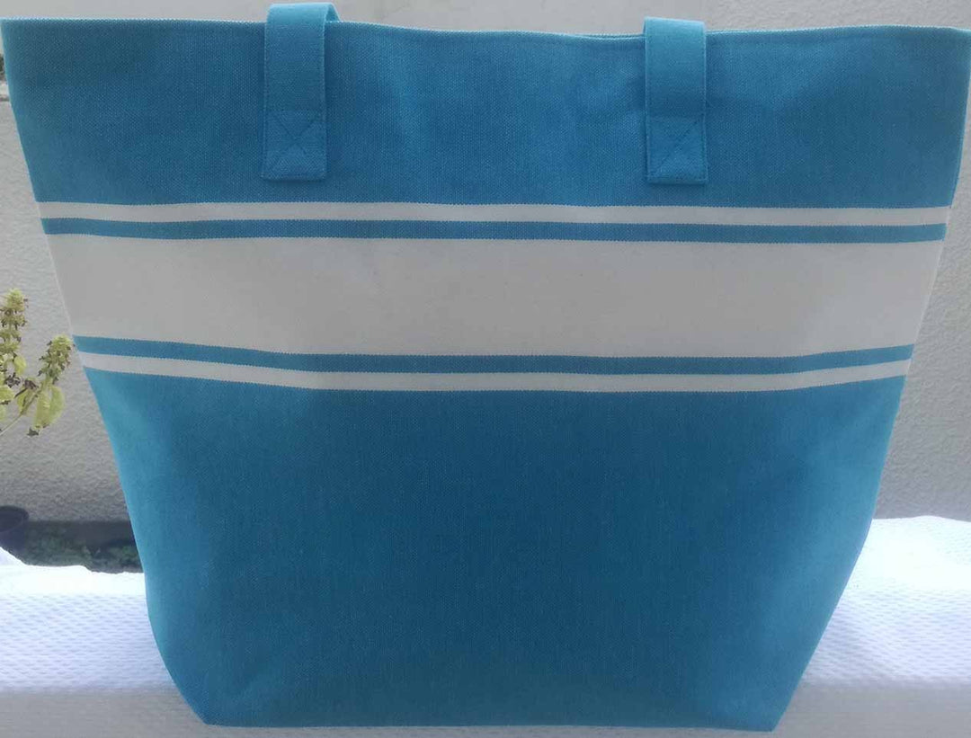 Sac de plage bleu azur Fouta Tunisia - 1