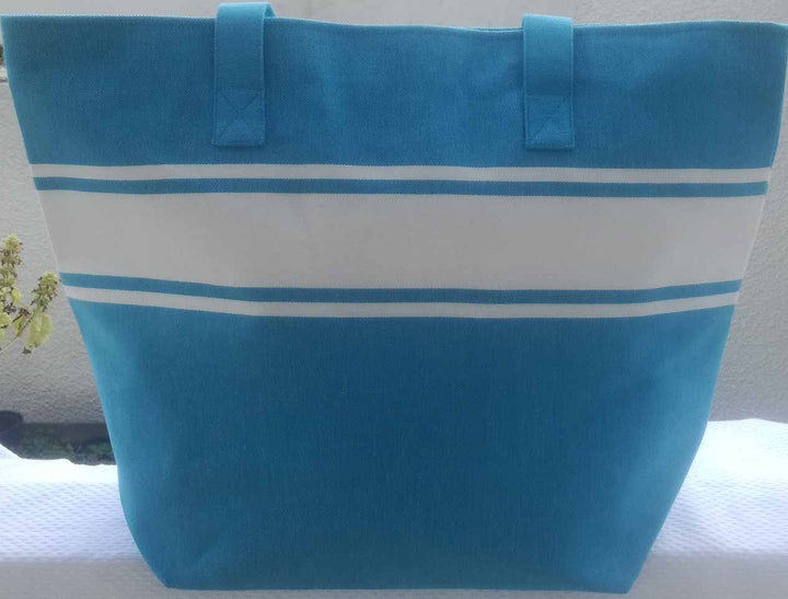 Sac de plage bleu azur Fouta Tunisia - 1