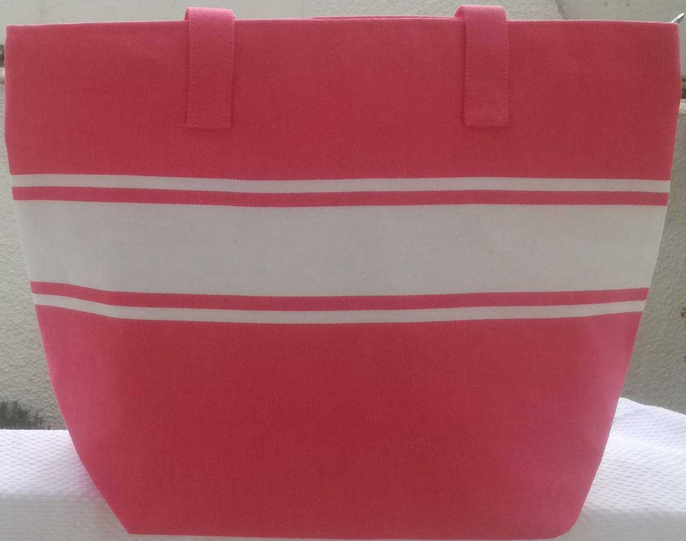 Sac de plage rose fushia Fouta Tunisia - 1